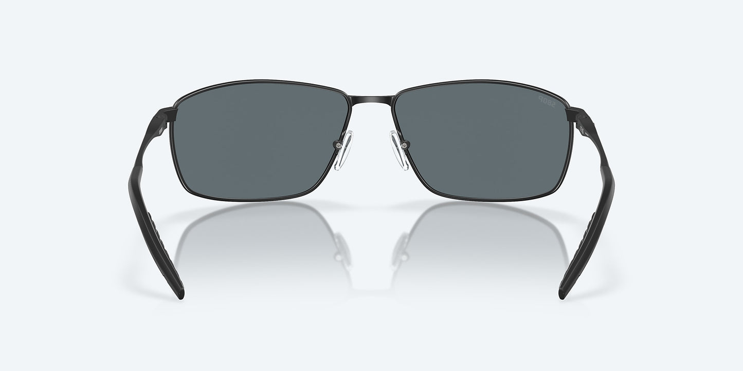 [Blue Mirror Polarized Polycarbonate Lenses, Matte Black Frame]