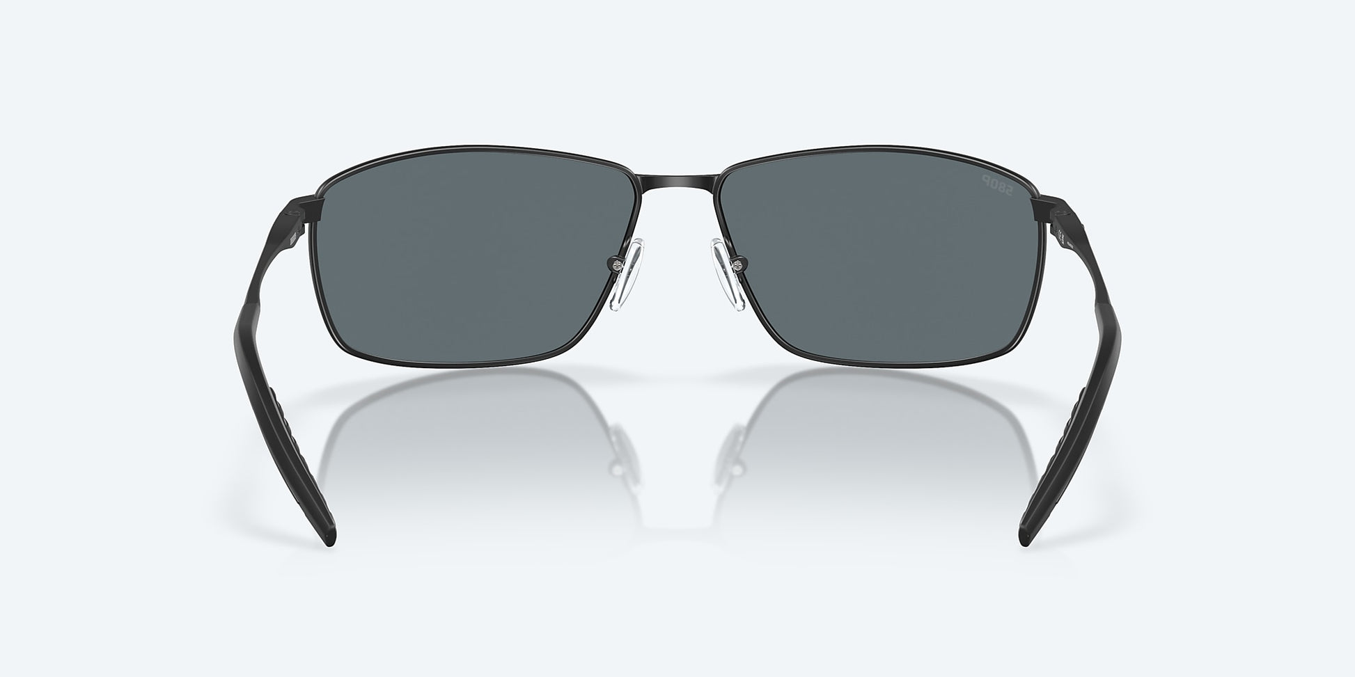 [Blue Mirror Polarized Polycarbonate Lenses, Matte Black Frame]
