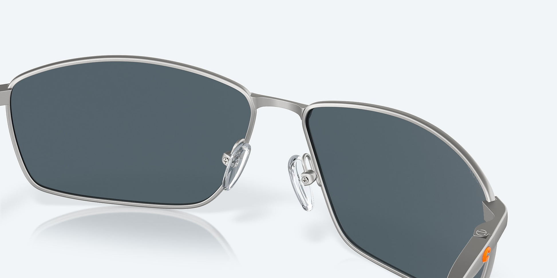[Gray Silver Mirror Polarized Polycarbonate Lenses, Matte Silver Frame]