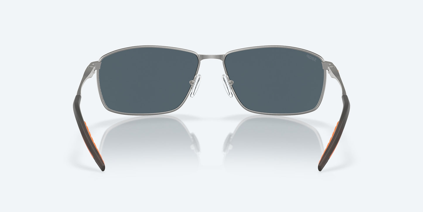 [Gray Silver Mirror Polarized Polycarbonate Lenses, Matte Silver Frame]