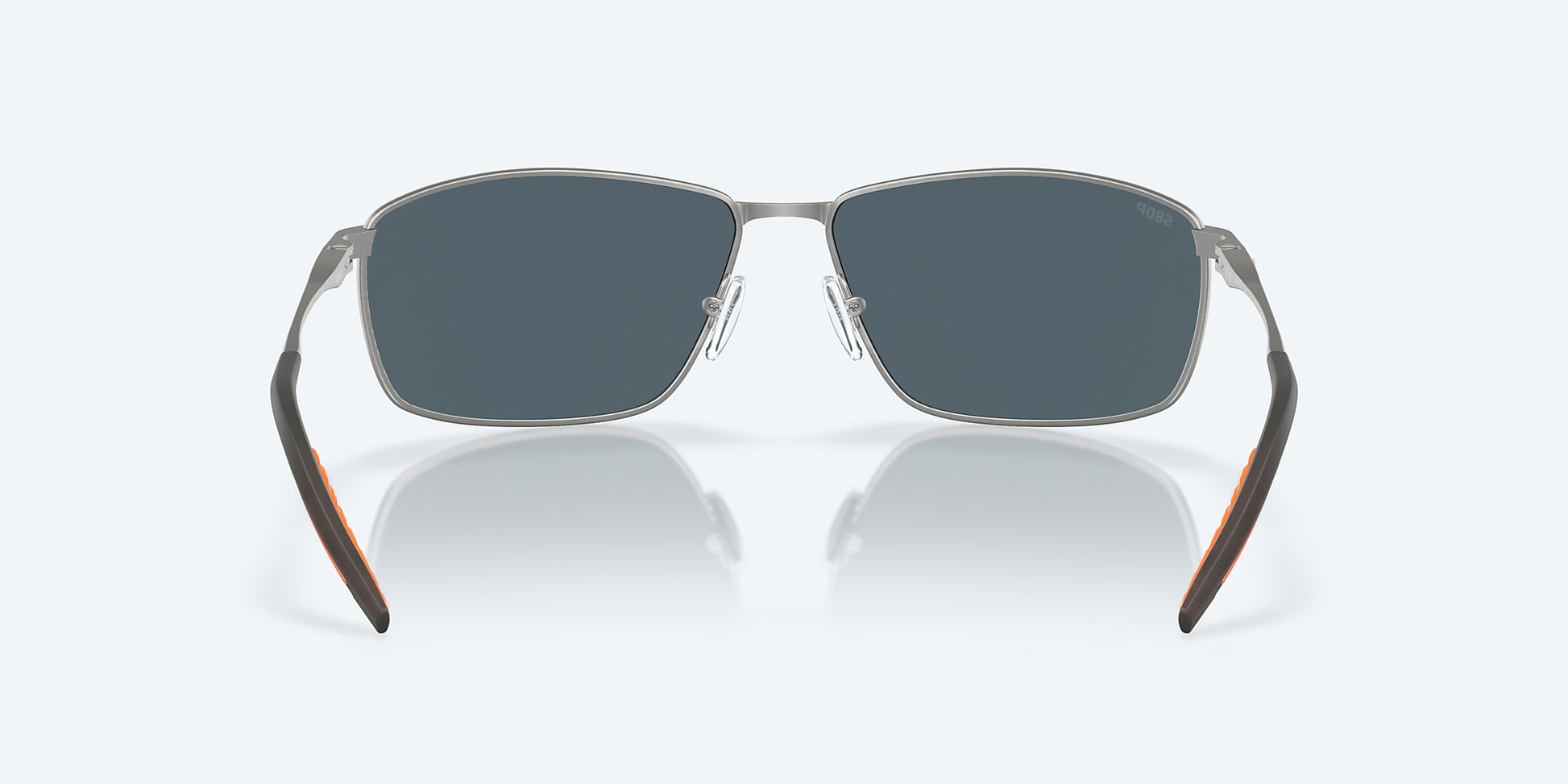 [Gray Silver Mirror Polarized Polycarbonate Lenses, Matte Silver Frame]
