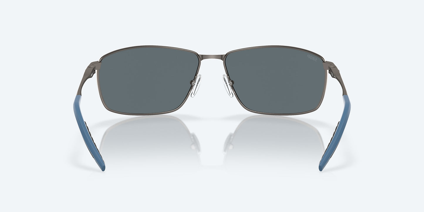 [Blue Mirror Polarized Polycarbonate Lenses, Matte Dark Gunmetal Frame]