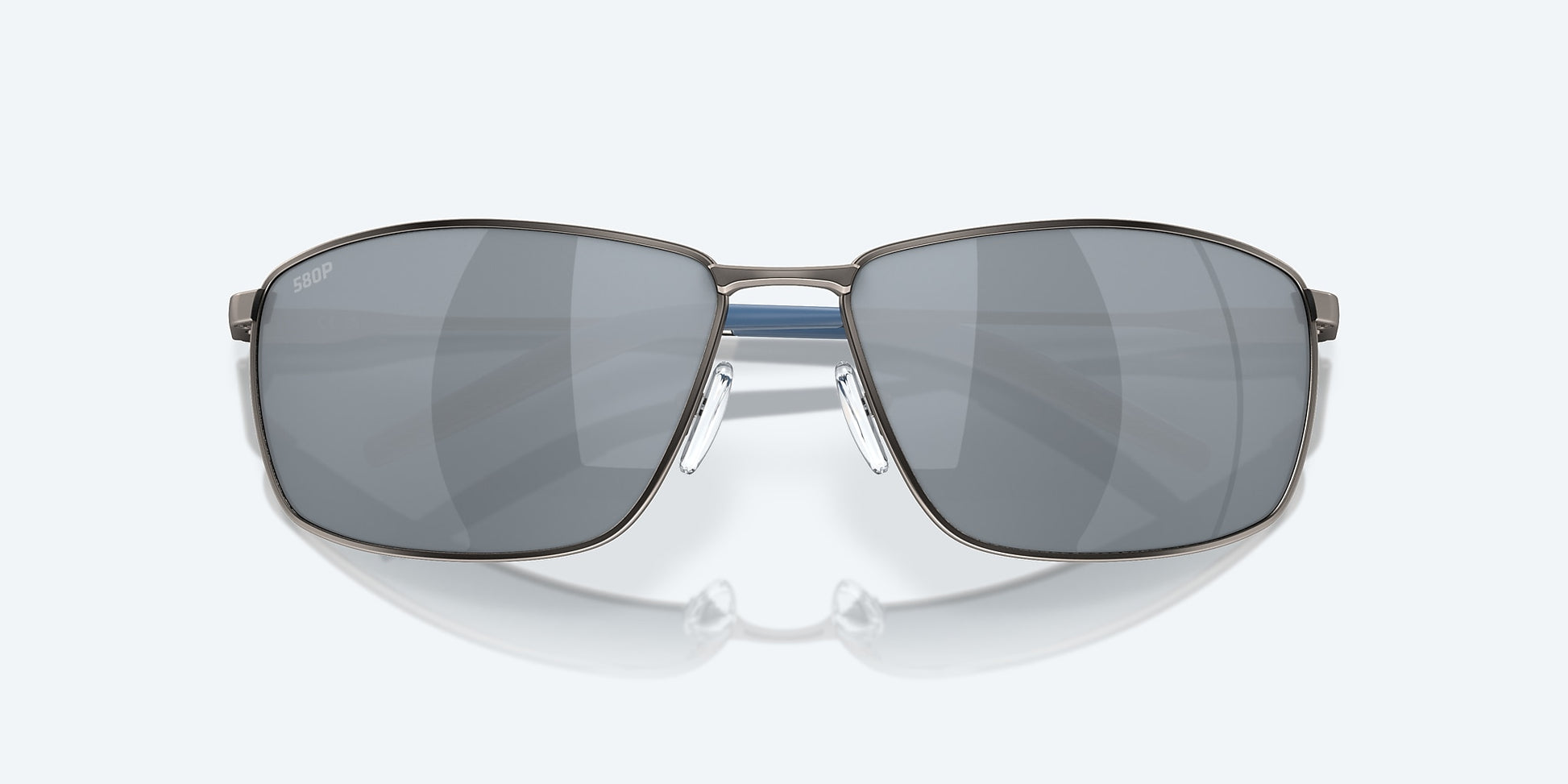 [Gray Silver Mirror Polarized Polycarbonate Lenses, Matte Dark Gunmetal Frame]