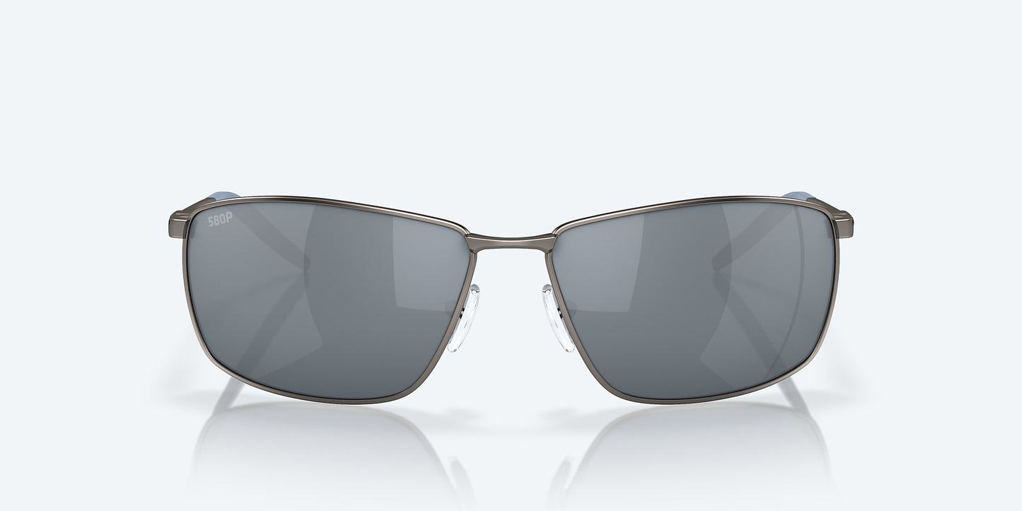 [Gray Silver Mirror Polarized Polycarbonate Lenses, Matte Dark Gunmetal Frame]