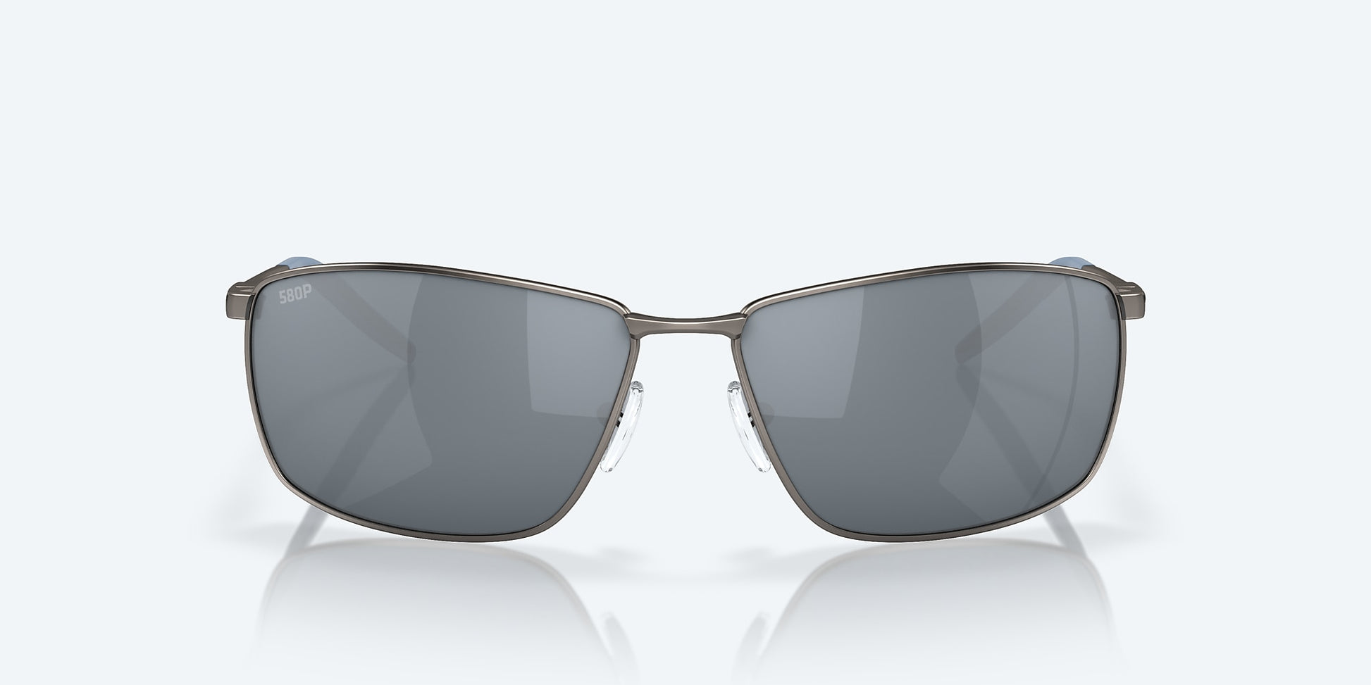 [Gray Silver Mirror Polarized Polycarbonate Lenses, Matte Dark Gunmetal Frame]