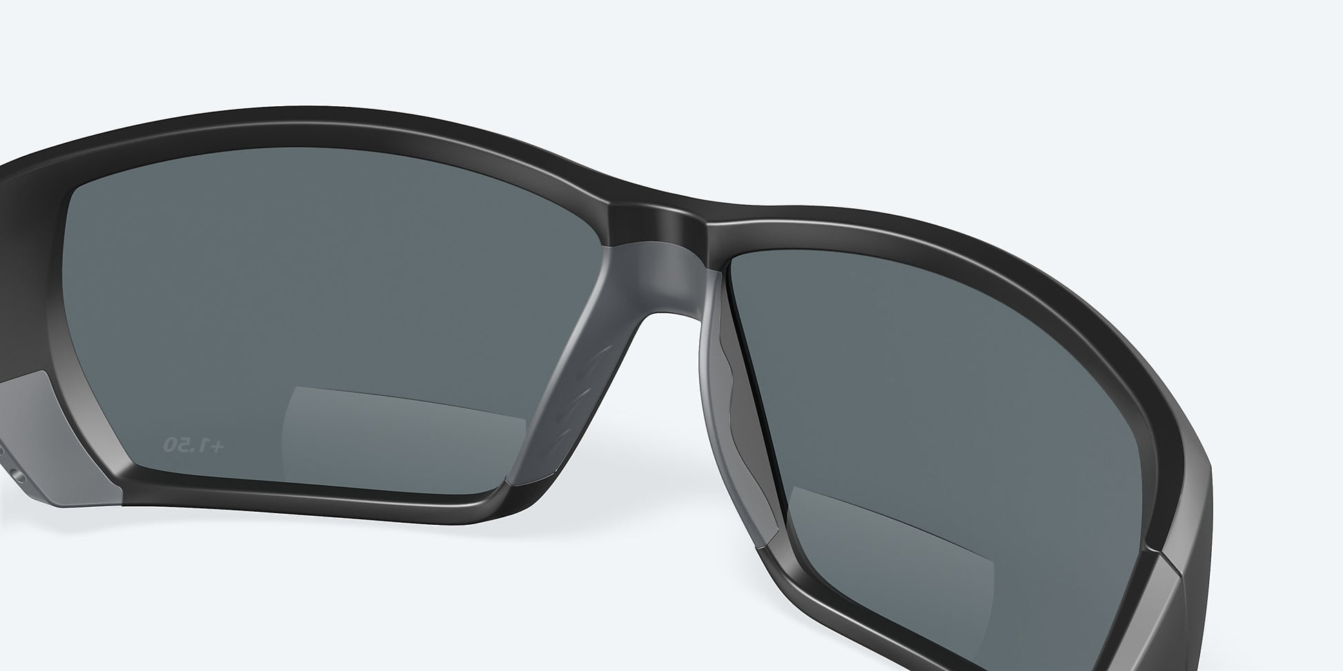 [Blue Mirror Polarized Polycarbonate Lenses, Matte Black Frame]