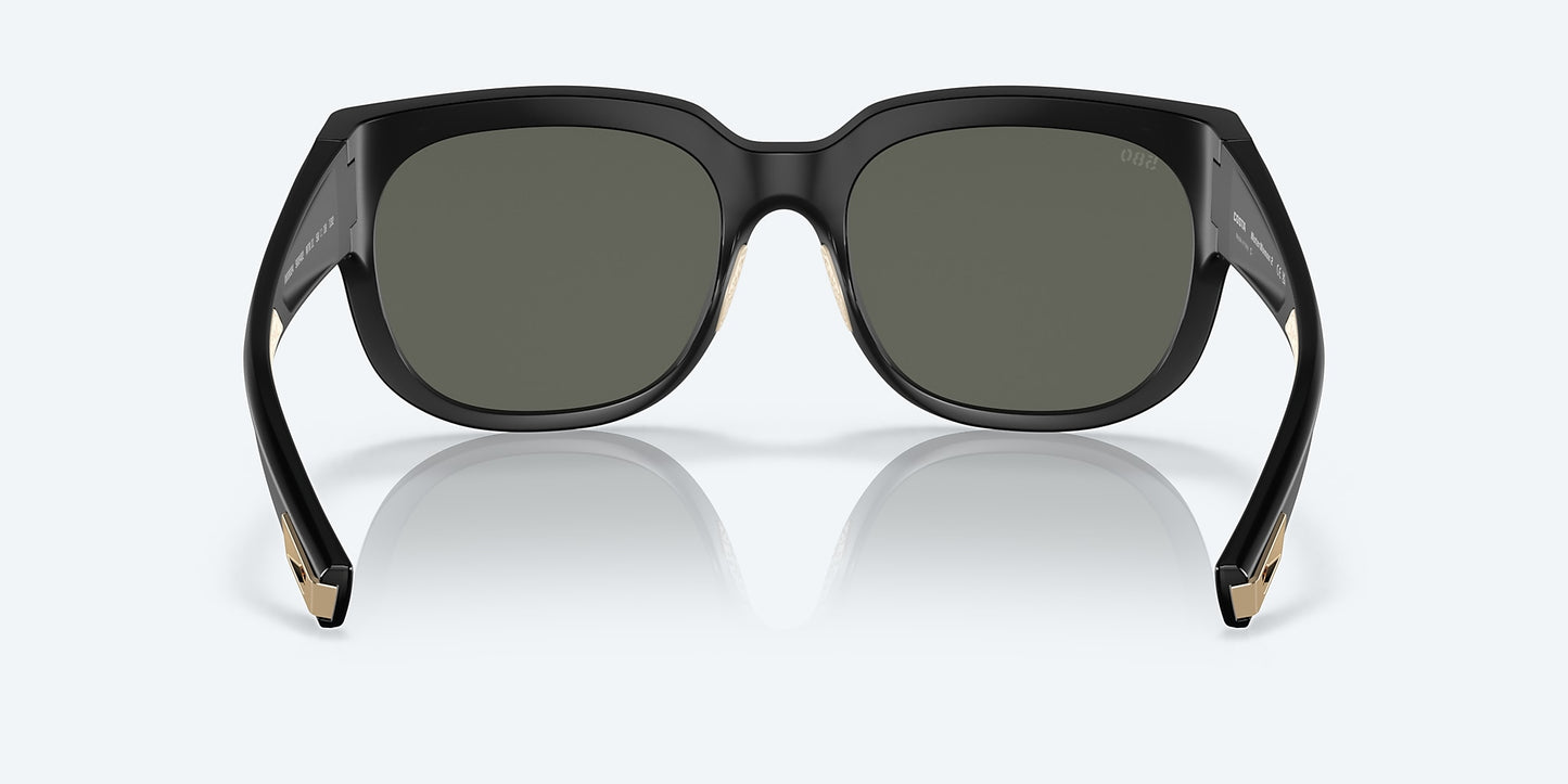 [Gray Polarized Glass Lenses, Matte Black Frame]