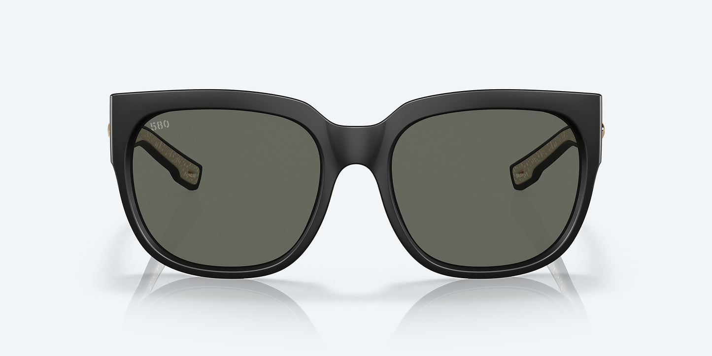 [Gray Polarized Glass Lenses, Matte Black Frame]