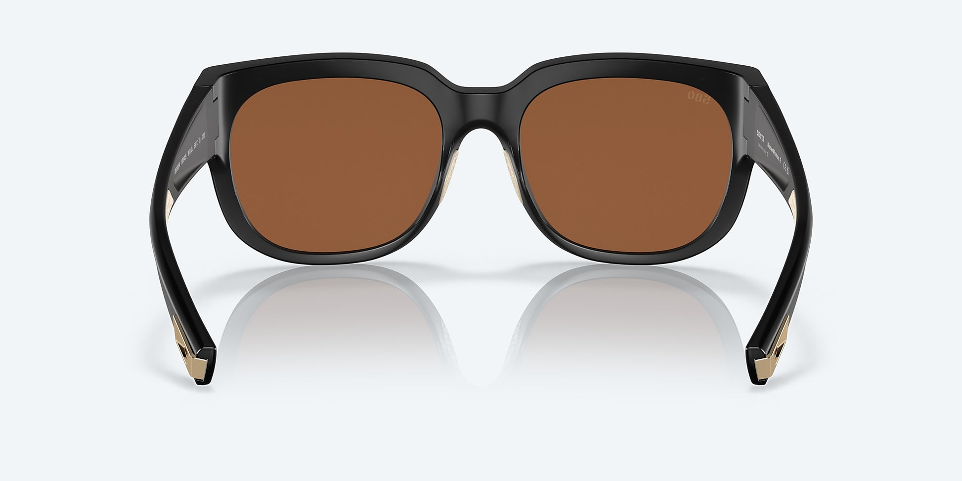 [Copper Silver Mirror Polarized Glass Lenses, Matte Black Frame]