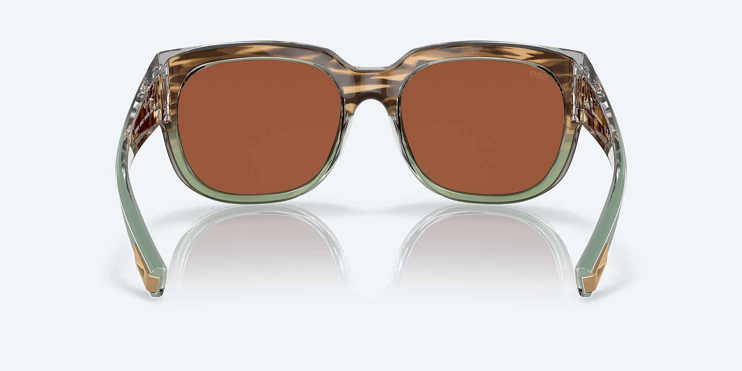[Green Mirror Polarized Glass Lenses, Shiny Ocean Jade Frame]