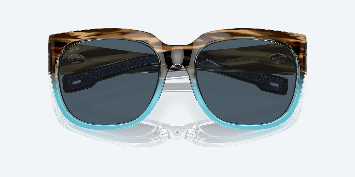 [Gray Polarized Polycarbonate Lenses, Shiny Wahoo Frame]