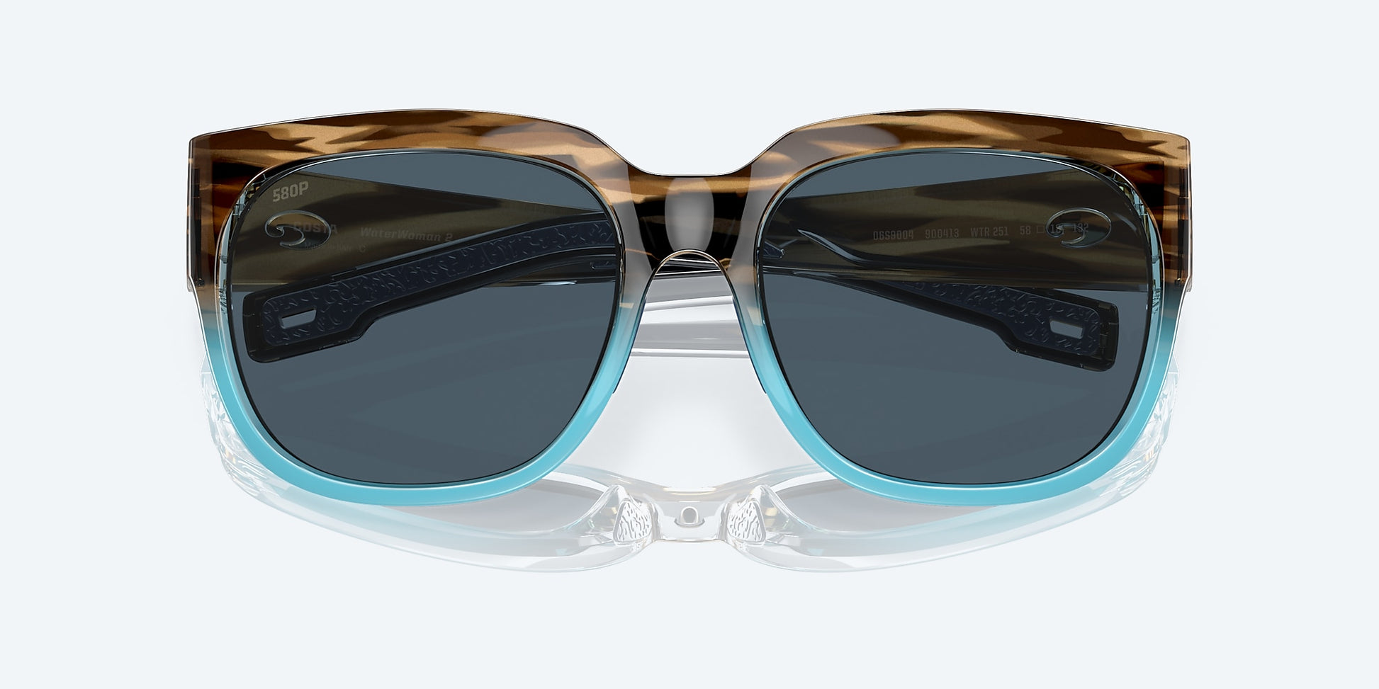 [Gray Polarized Polycarbonate Lenses, Shiny Wahoo Frame]