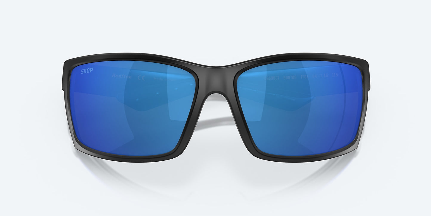 [Blue Mirror Polarized Polycarbonate Lenses, Blackout Frame]