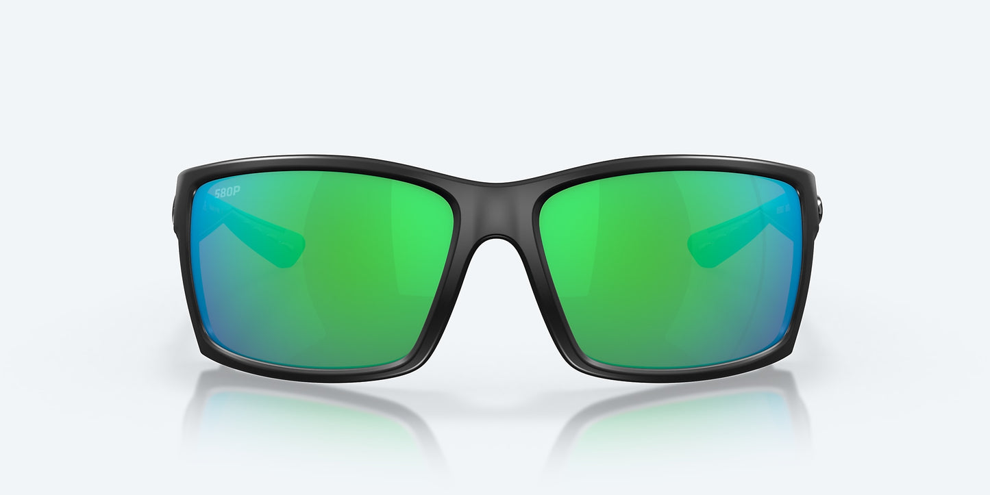 [Green Mirror Polarized Polycarbonate Lenses, Blackout Frame]