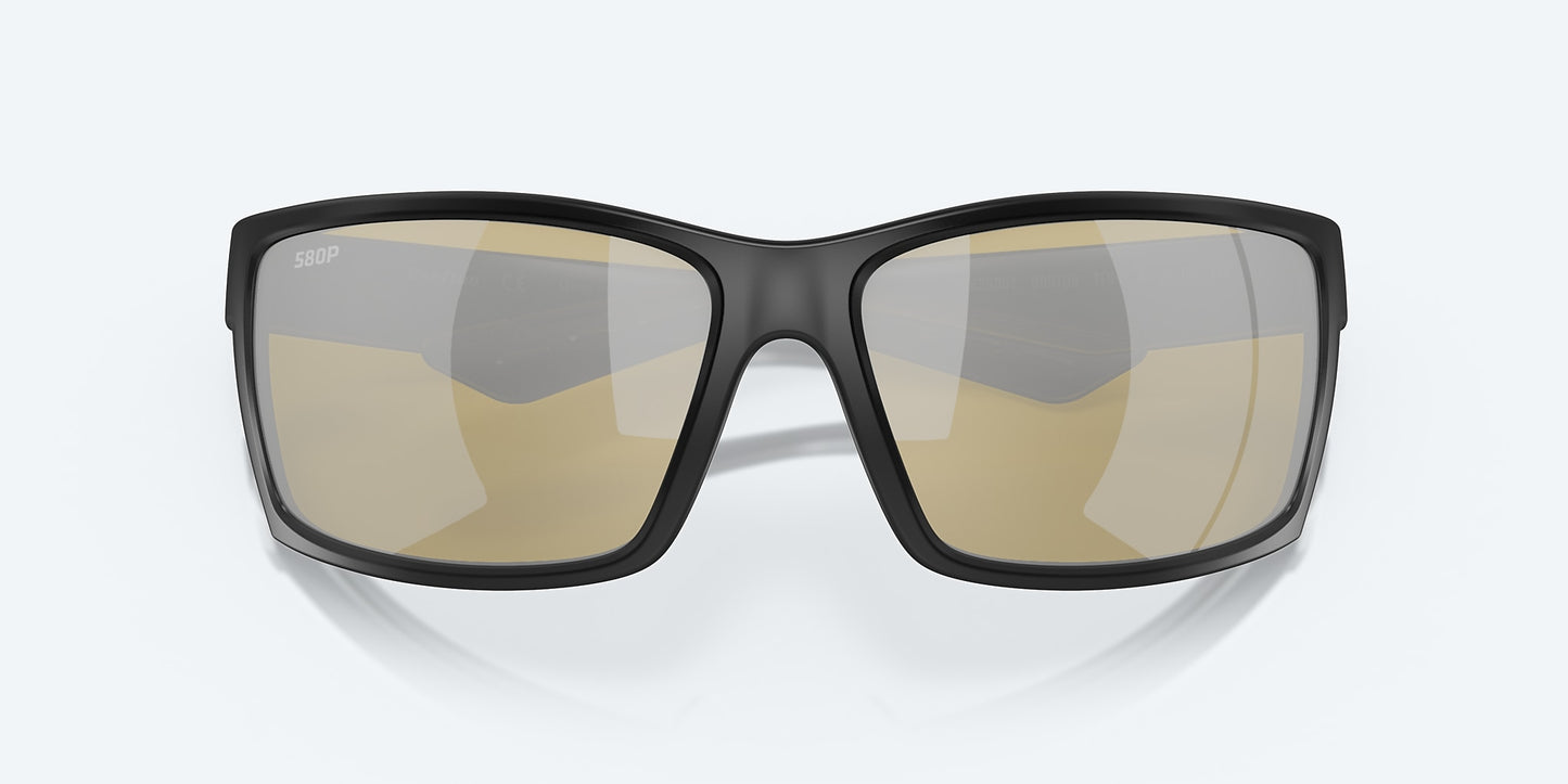 [Sunrise Silver Mirror Polarized Polycarbonate Lenses, Blackout Frame]