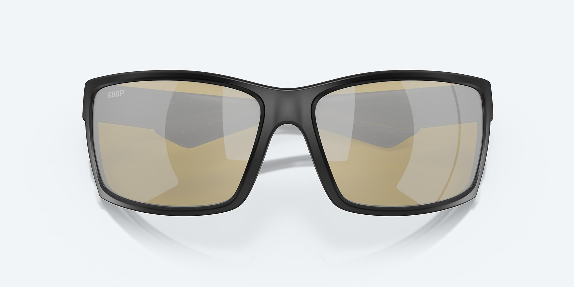[Sunrise Silver Mirror Polarized Polycarbonate Lenses, Blackout Frame]