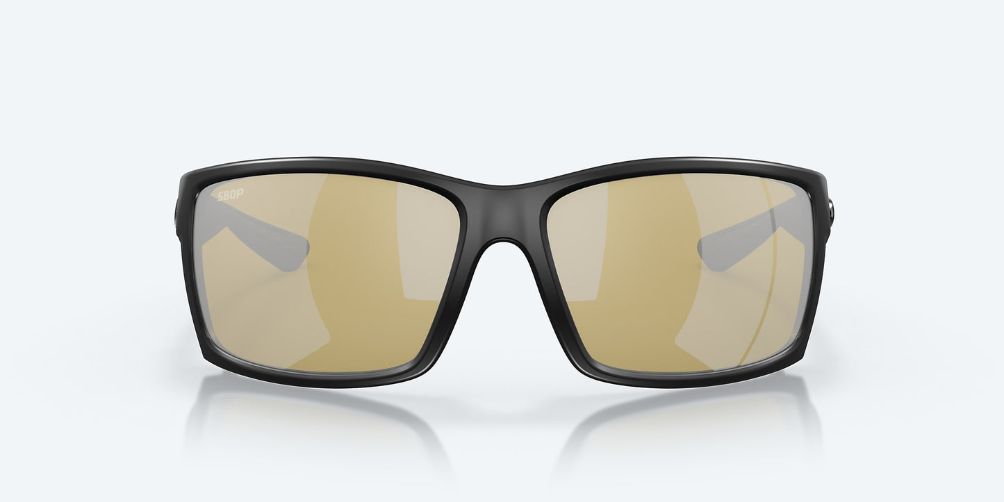 [Sunrise Silver Mirror Polarized Polycarbonate Lenses, Blackout Frame]