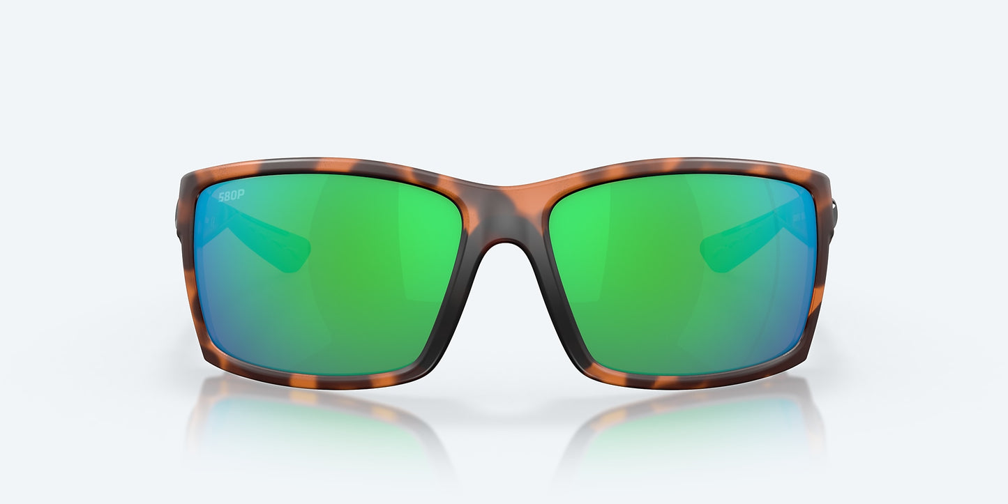 [Green Mirror Polarized Polycarbonate Lenses, Retro Tortoise Frame]