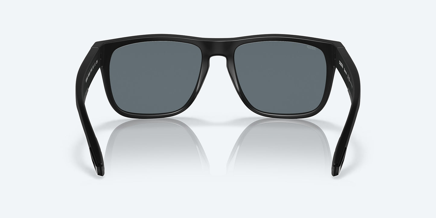 [Blue Mirror Polarized Polycarbonate Lenses, Blackout Frame]