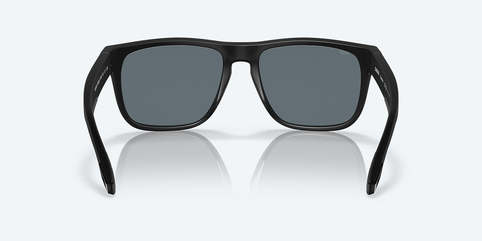 [Blue Mirror Polarized Polycarbonate Lenses, Blackout Frame]
