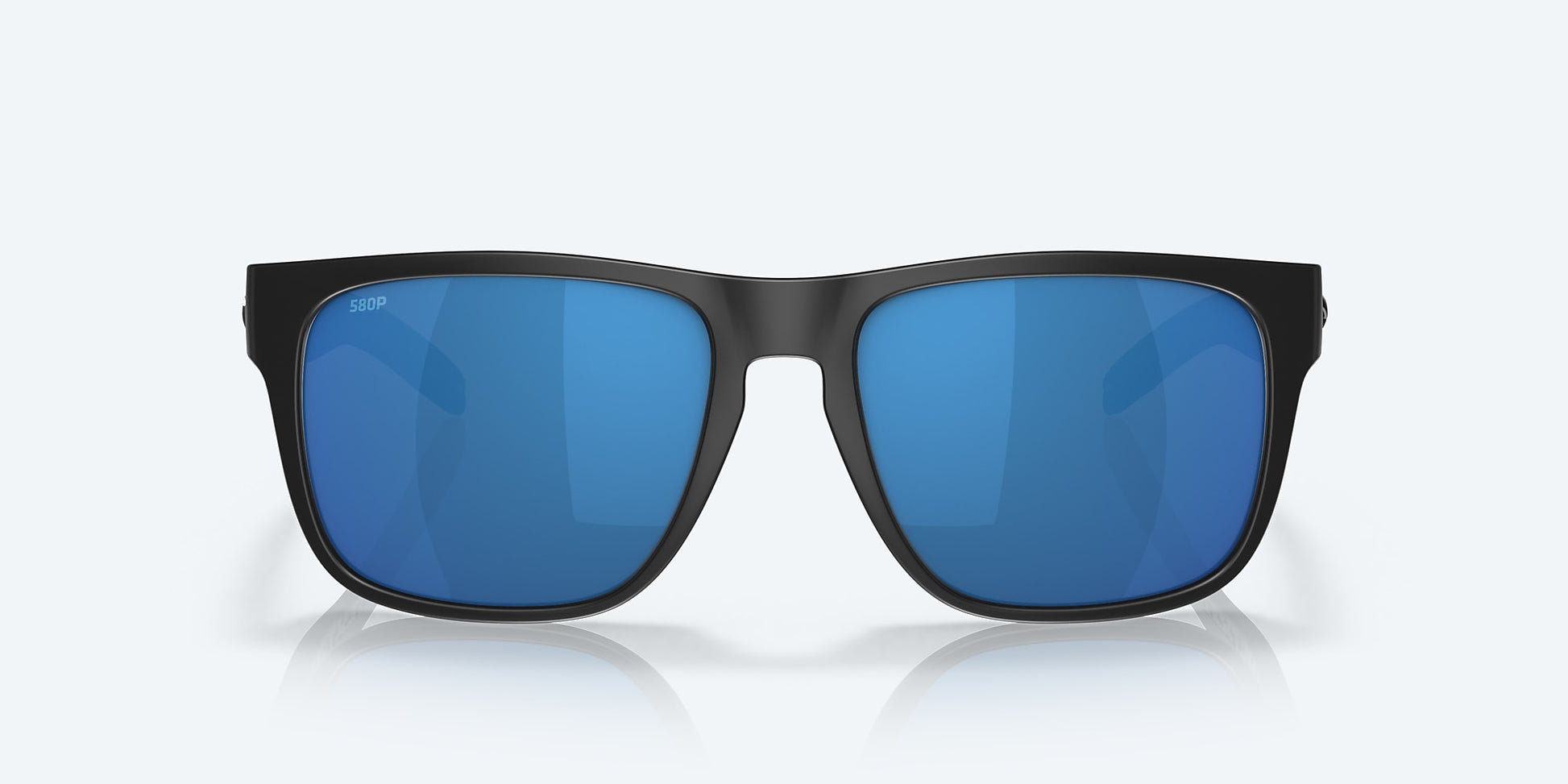[Blue Mirror Polarized Polycarbonate Lenses, Blackout Frame]