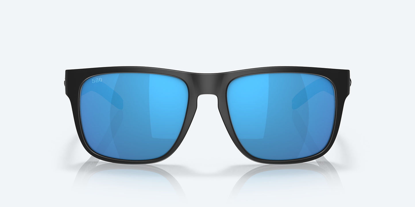 [Blue Mirror Polarized Glass Lenses, Blackout Frame]