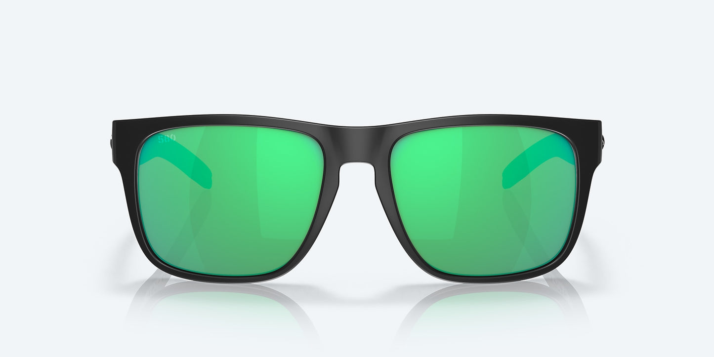 [Green Mirror Polarized Glass Lenses, Blackout Frame]