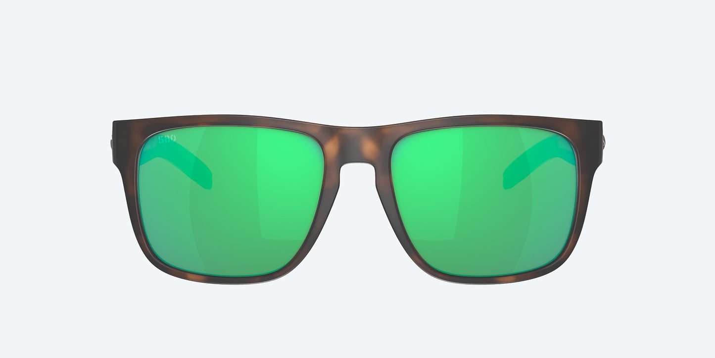 [Green Mirror Polarized Glass Lenses, Matte Tortoise Frame]