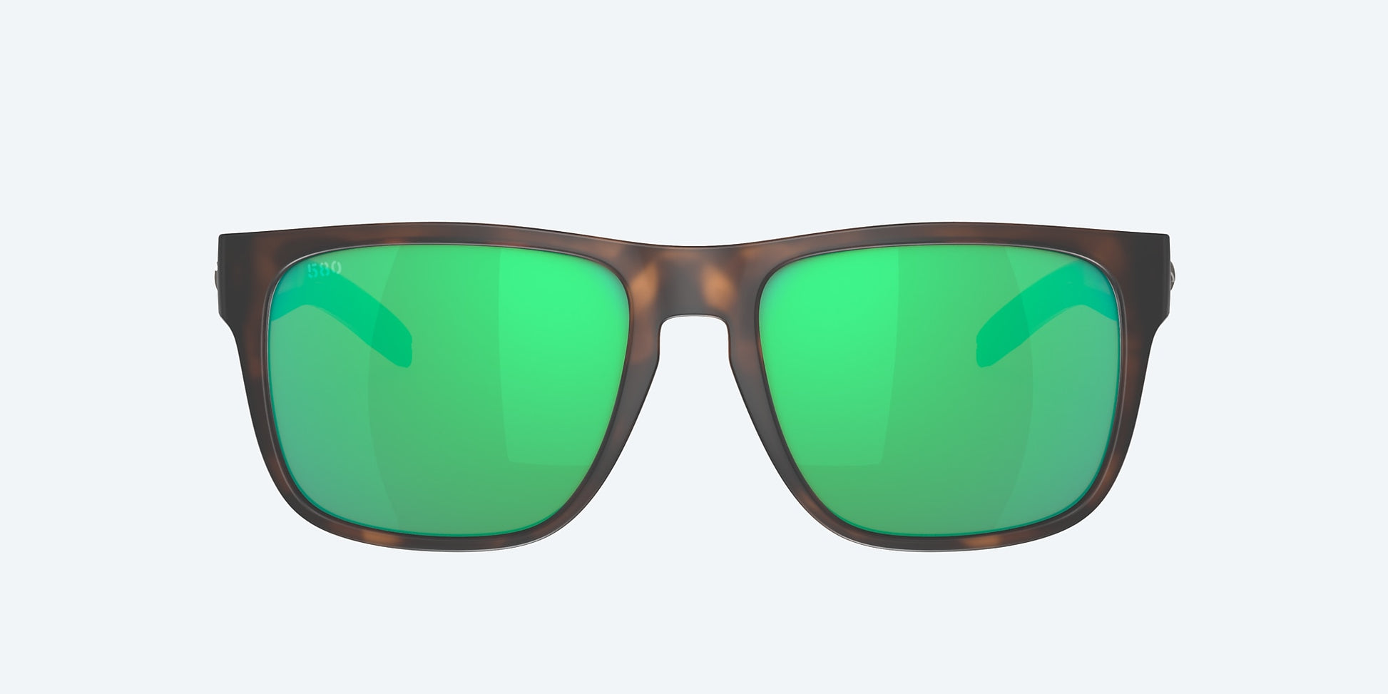 [Green Mirror Polarized Glass Lenses, Matte Tortoise Frame]