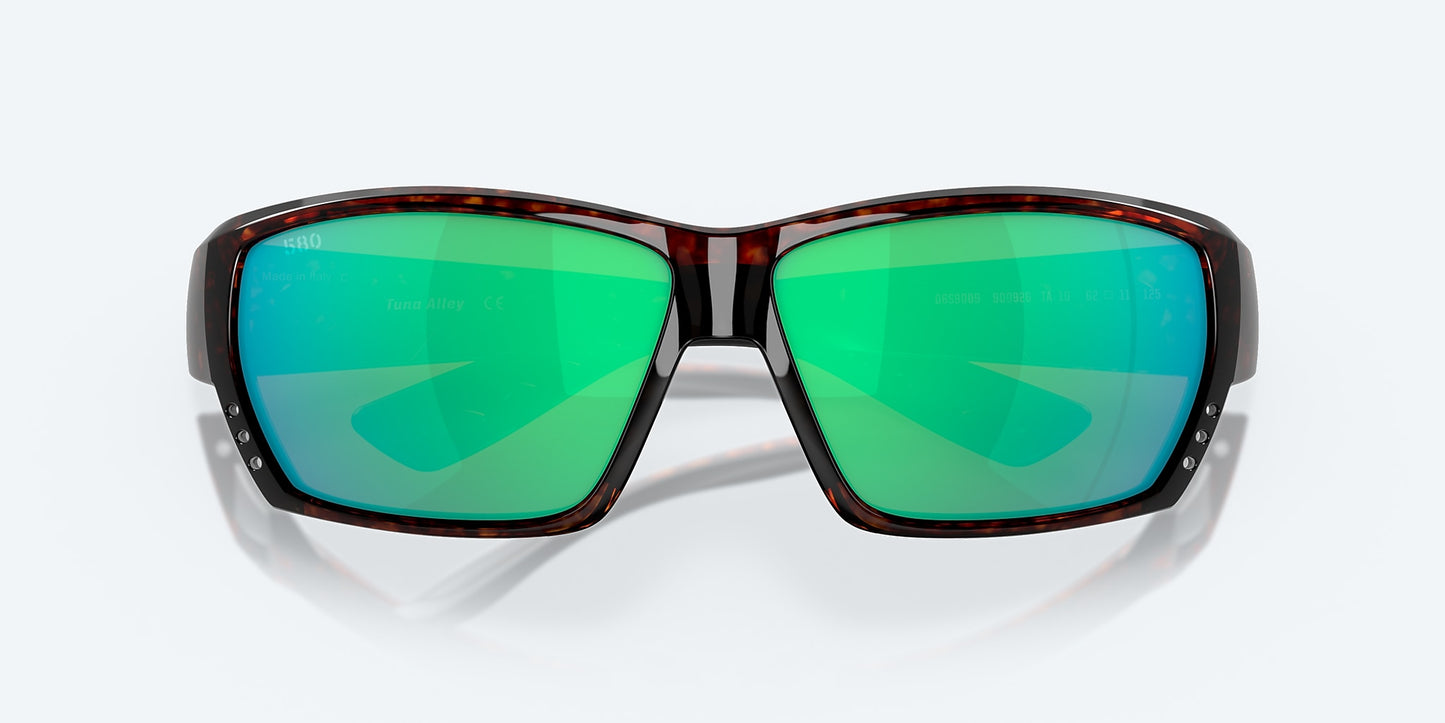 [Green Mirror Polarized Glass Lenses, Tortoise Frame]