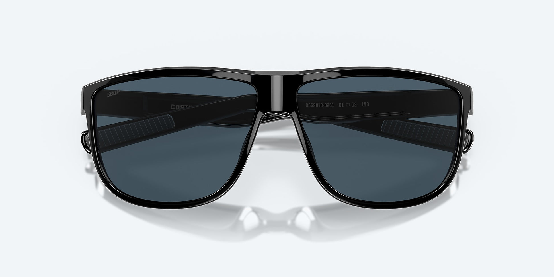 [Gray Polarized Polycarbonate Lenses, Shiny Black Frame]