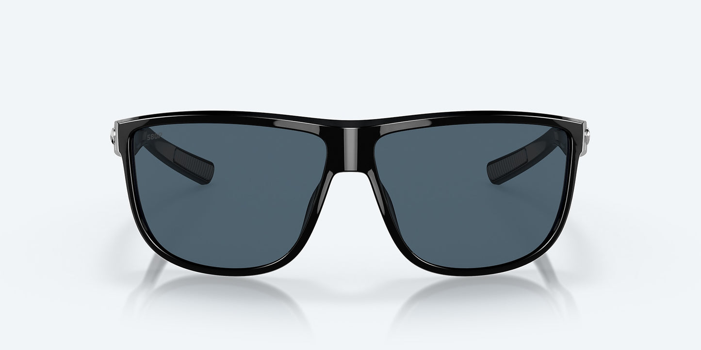 [Gray Polarized Polycarbonate Lenses, Shiny Black Frame]