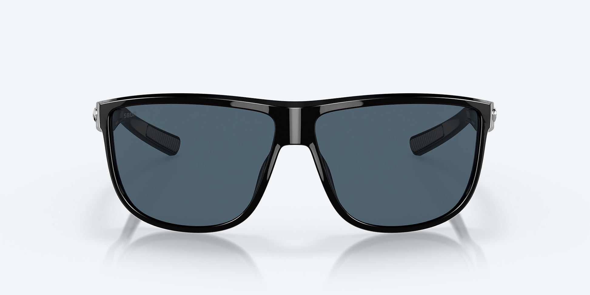[Gray Polarized Polycarbonate Lenses, Shiny Black Frame]