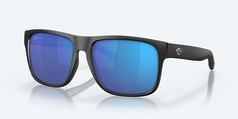 [Blue Mirror Polarized Glass Lenses, Matte Black Frame]