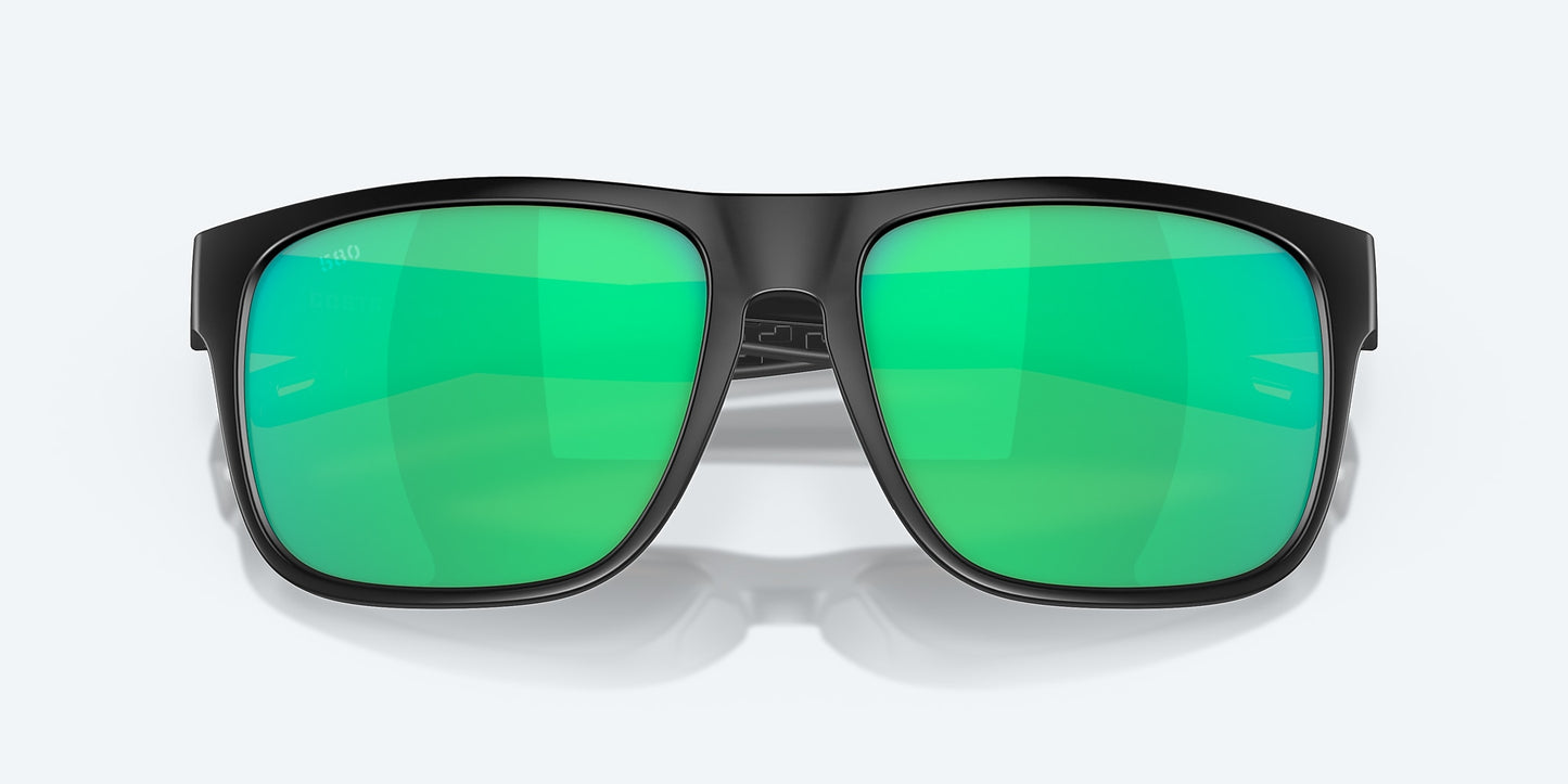 [Green Mirror Polarized Glass Lenses, Matte Black Frame]