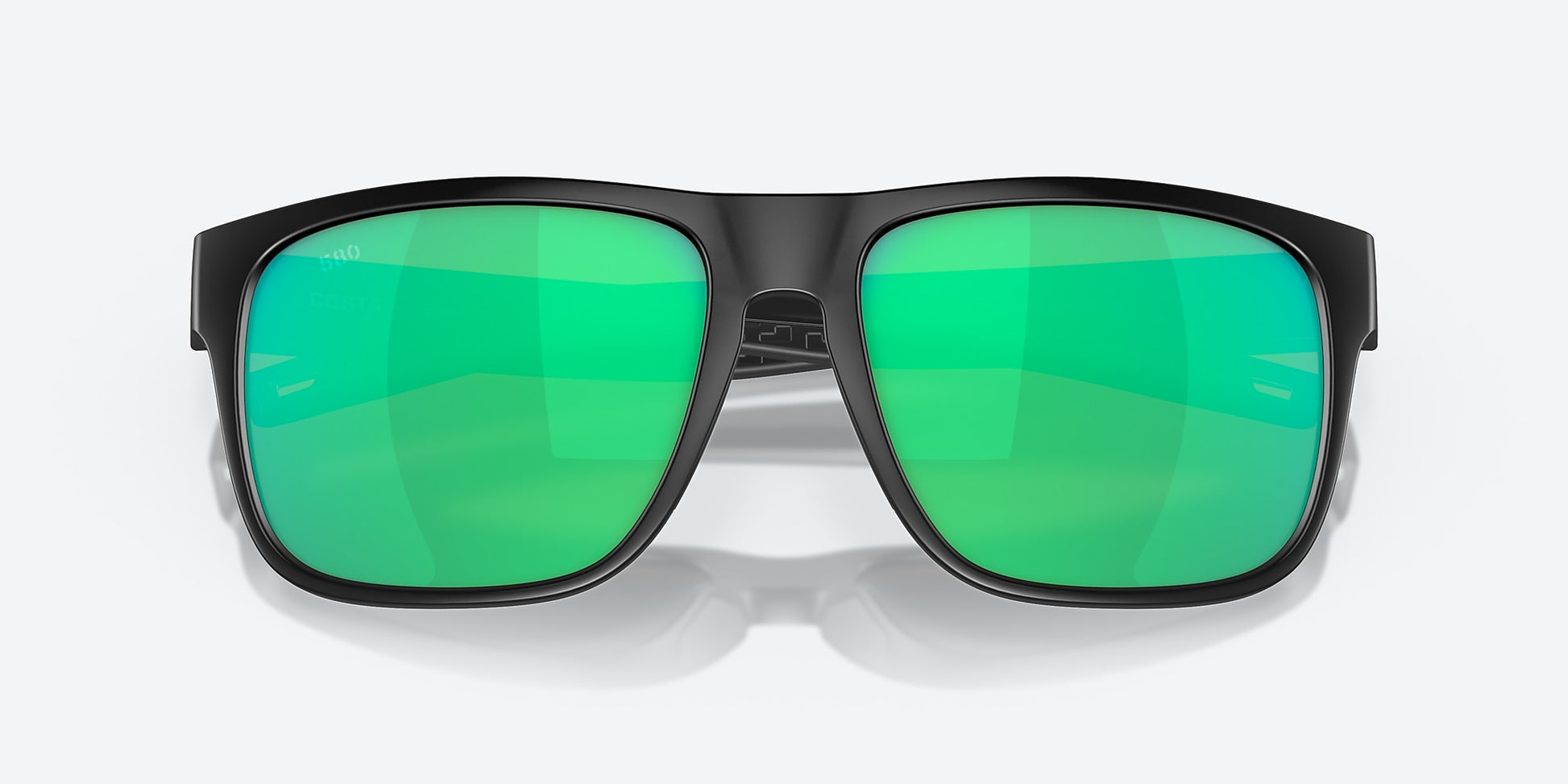 [Green Mirror Polarized Glass Lenses, Matte Black Frame]