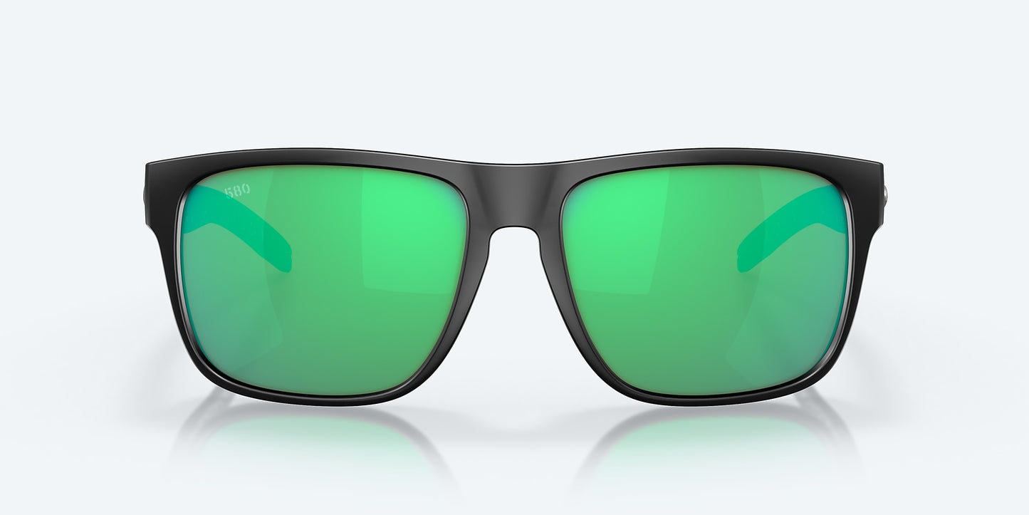 [Green Mirror Polarized Glass Lenses, Matte Black Frame]