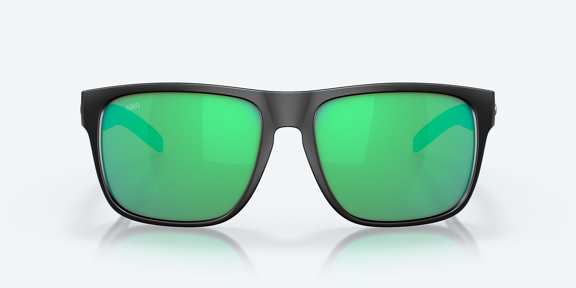 [Green Mirror Polarized Glass Lenses, Matte Black Frame]