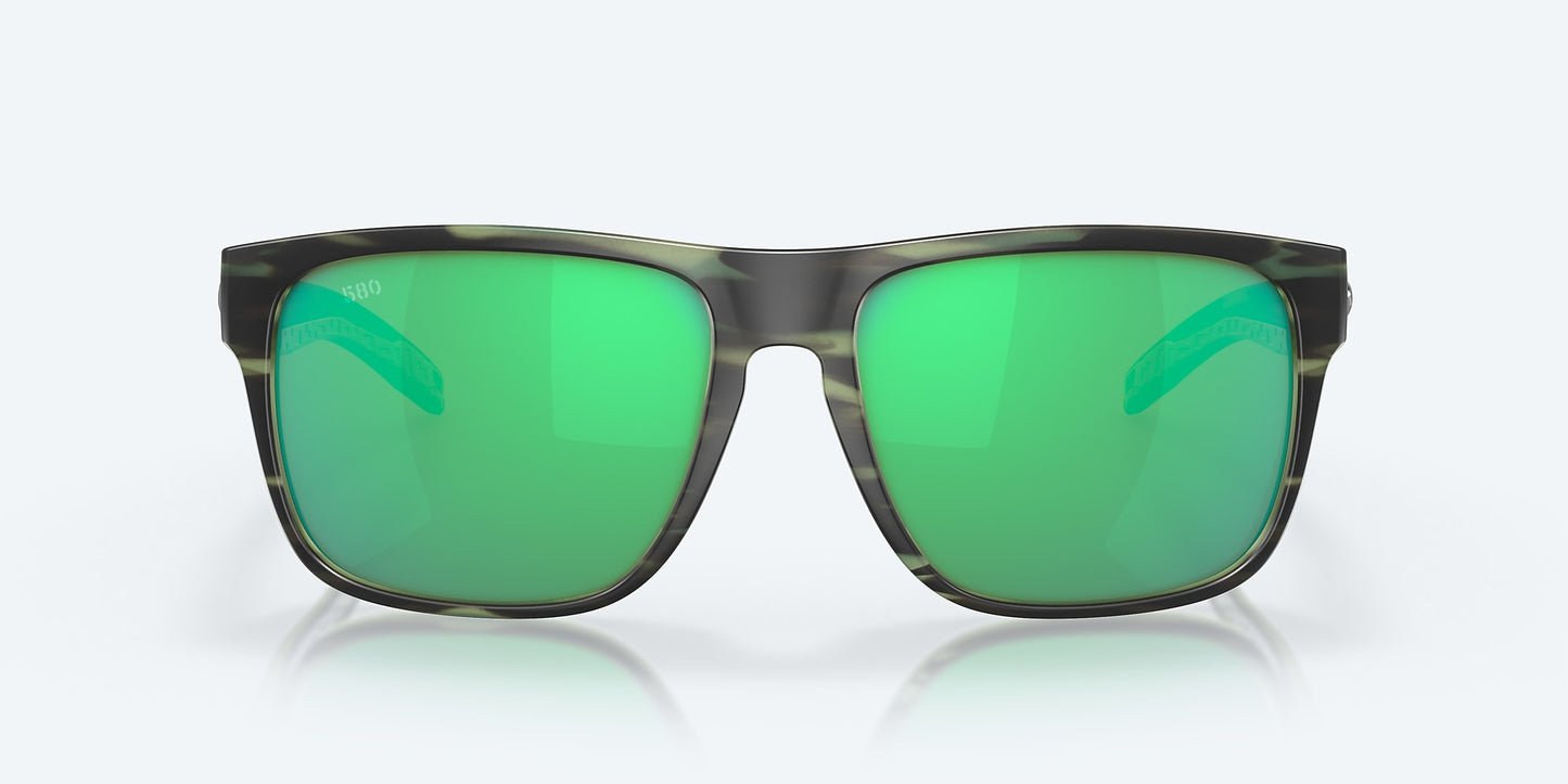 [Green Mirror Polarized Glass Lenses, Matte Reef Frame]