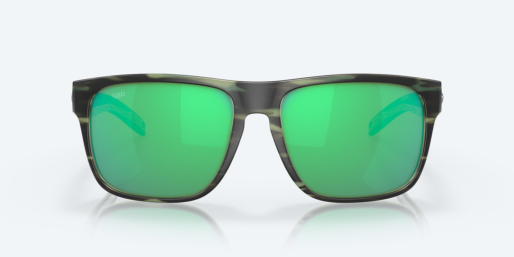 [Green Mirror Polarized Glass Lenses, Matte Reef Frame]