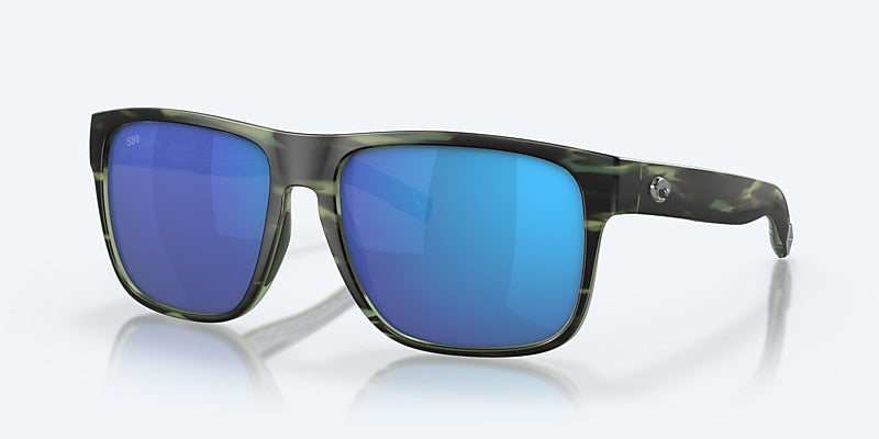 [Blue Mirror Polarized Glass Lenses, Matte Reef Frame]