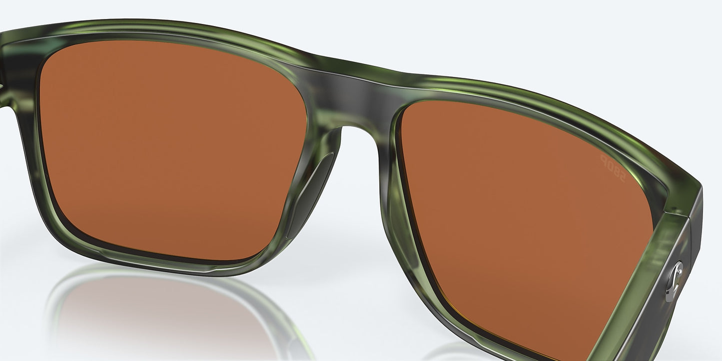 [Green Mirror Polarized Polycarbonate Lenses, Matte Reef Frame]