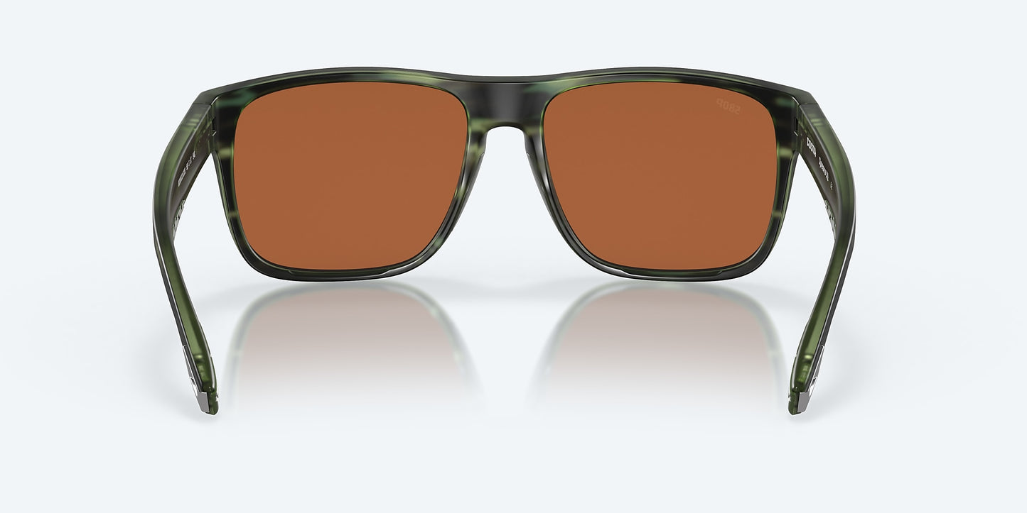 [Green Mirror Polarized Polycarbonate Lenses, Matte Reef Frame]
