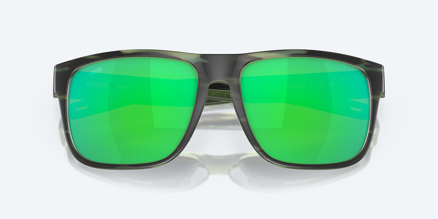 [Green Mirror Polarized Polycarbonate Lenses, Matte Reef Frame]