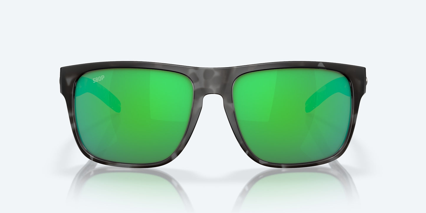 [Green Mirror Polarized Polycarbonate Lenses, Tiger Shark Frame]