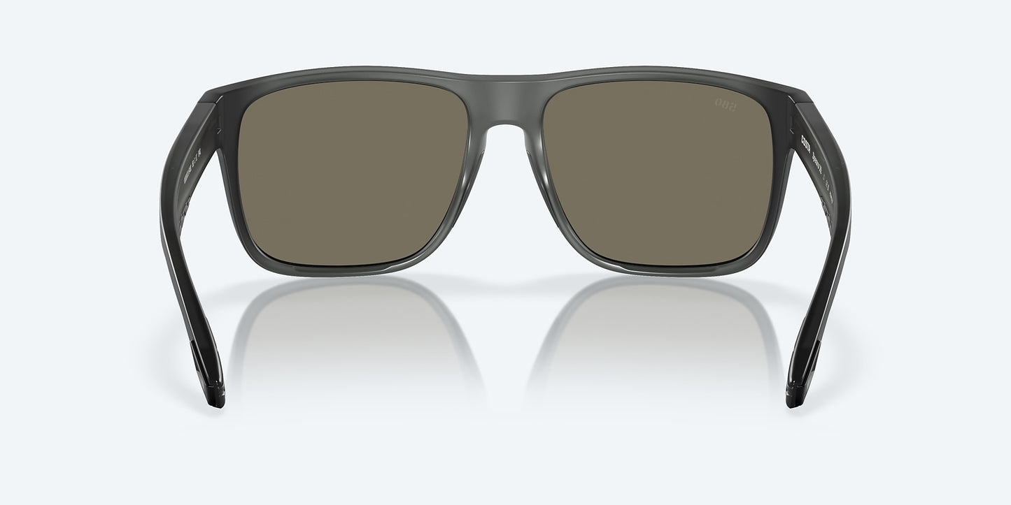 [Blue Mirror Polarized Glass Lenses, Matte Smoke Crystal Frame]