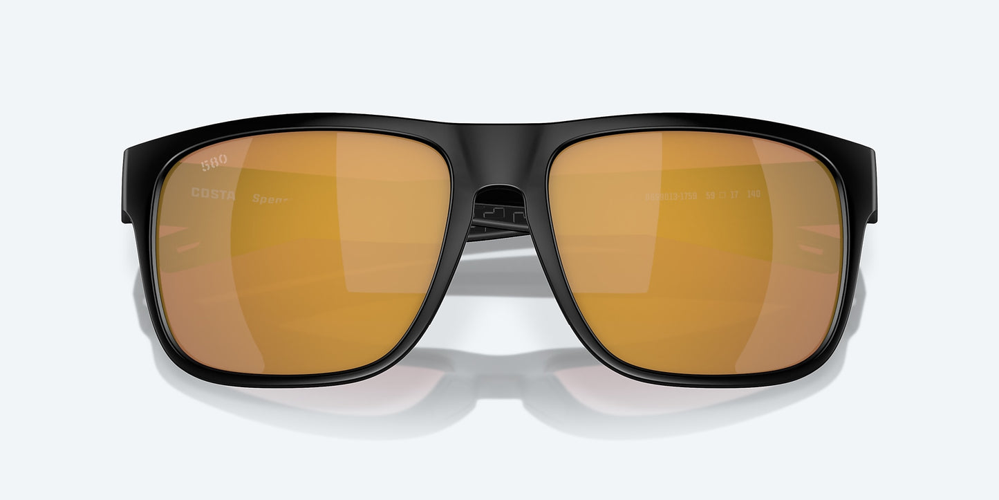[Gold Mirror Polarized Glass Lenses, Matte Black Frame]