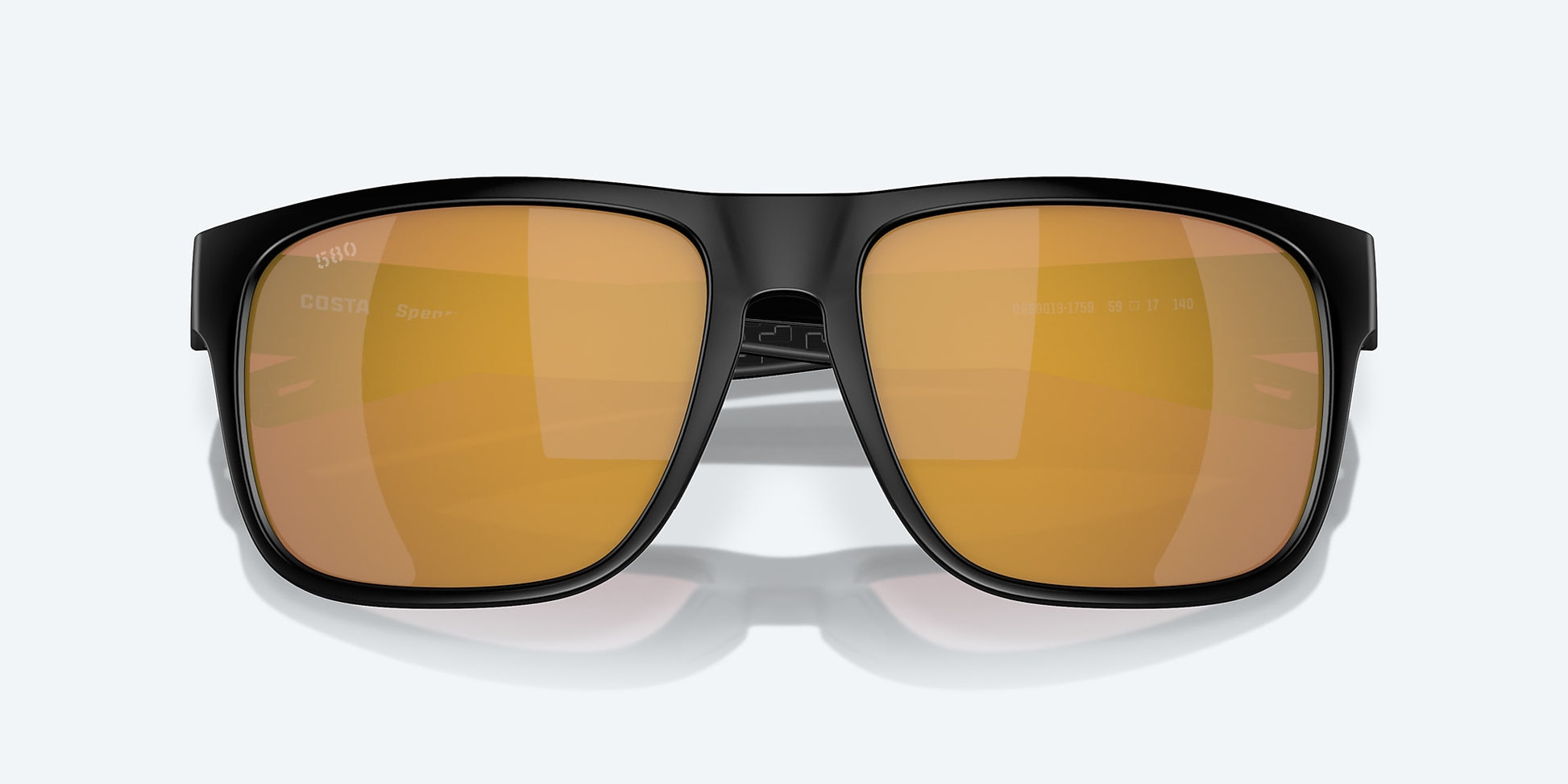 [Gold Mirror Polarized Glass Lenses, Matte Black Frame]