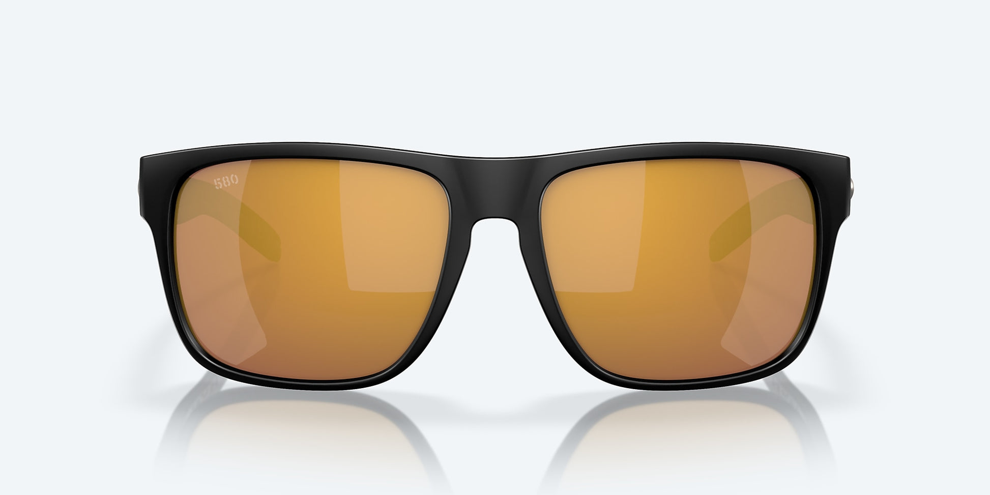 [Gold Mirror Polarized Glass Lenses, Matte Black Frame]