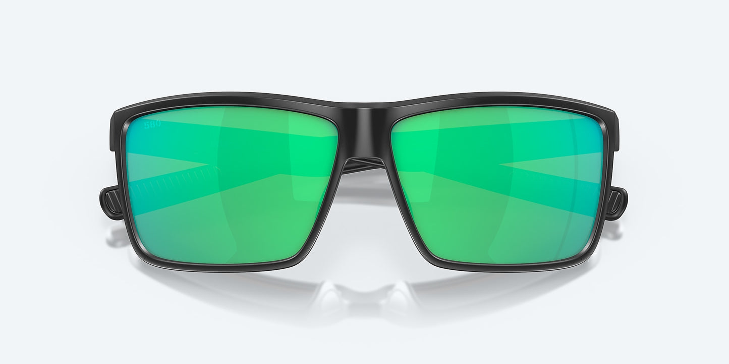 [Green Mirror Polarized Glass Lenses, Matte Black Frame]